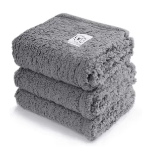 1 Pack of 3 Premium Fluffy Fleece Pet Blankets