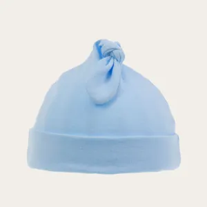 100% Cotton Blue Knotty Baby Hat