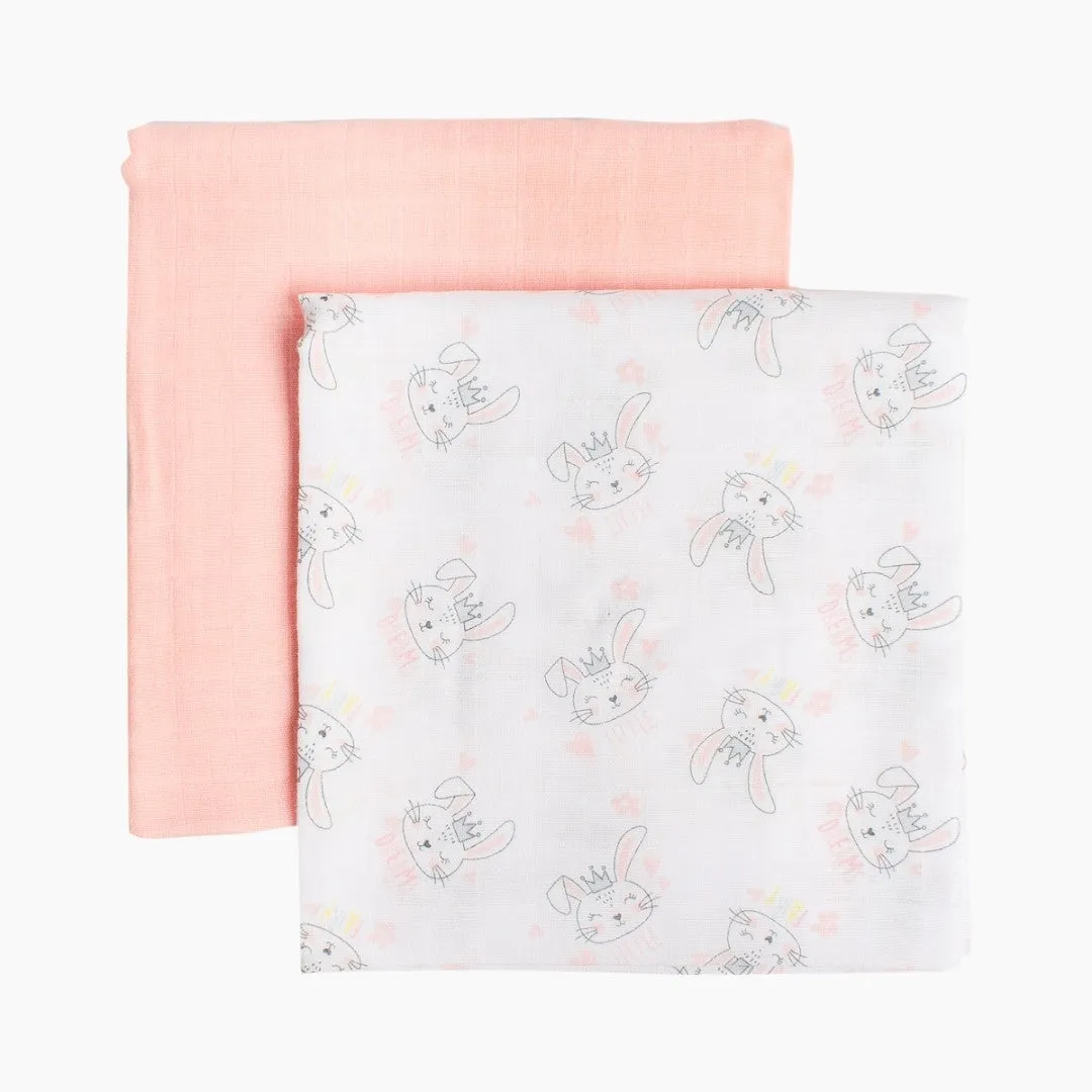 2pk Receiving Blankets - Fairy Bunny