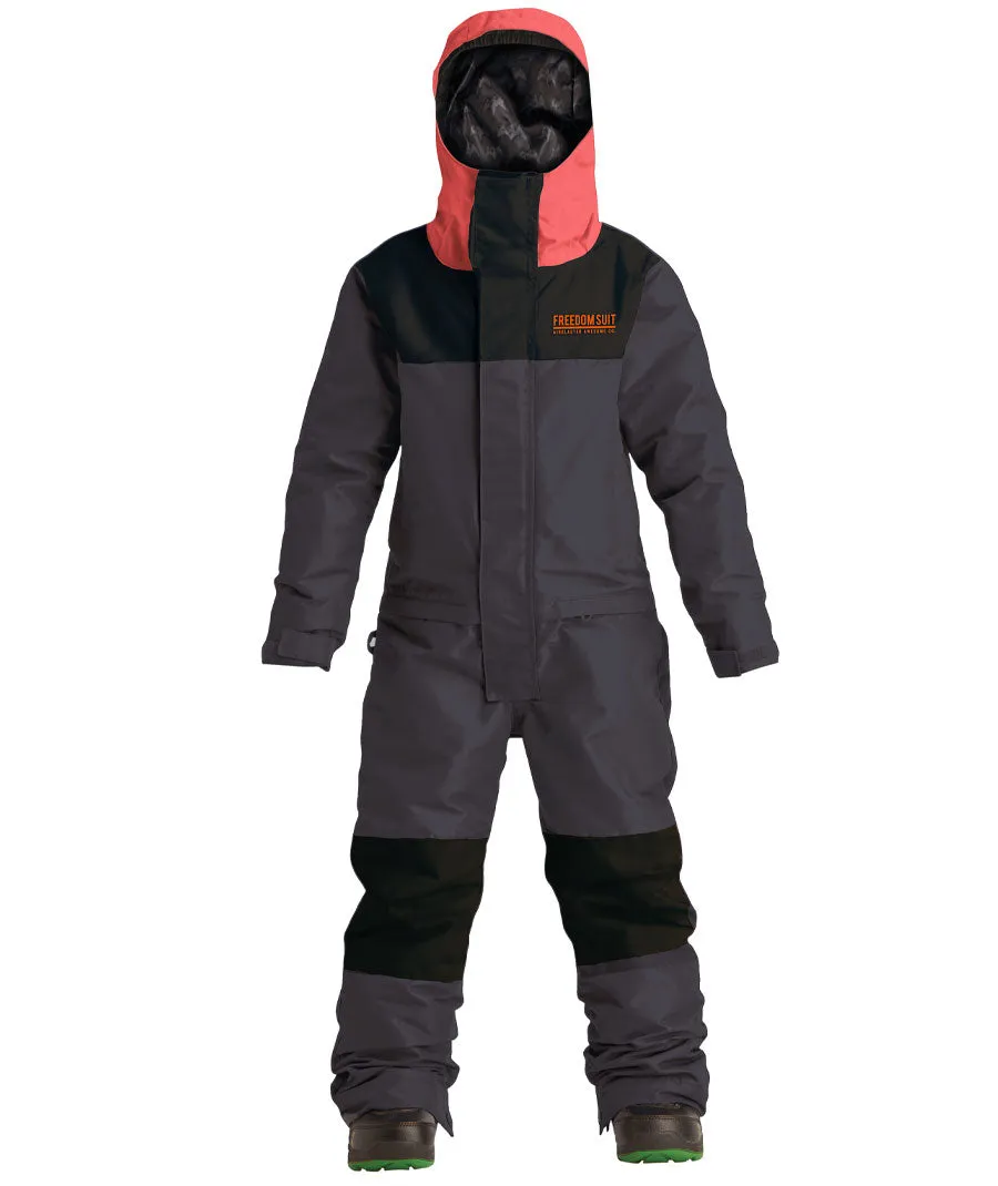 Airblaster Kids' Youth Freedom Suit Black/Hot Coral 2023