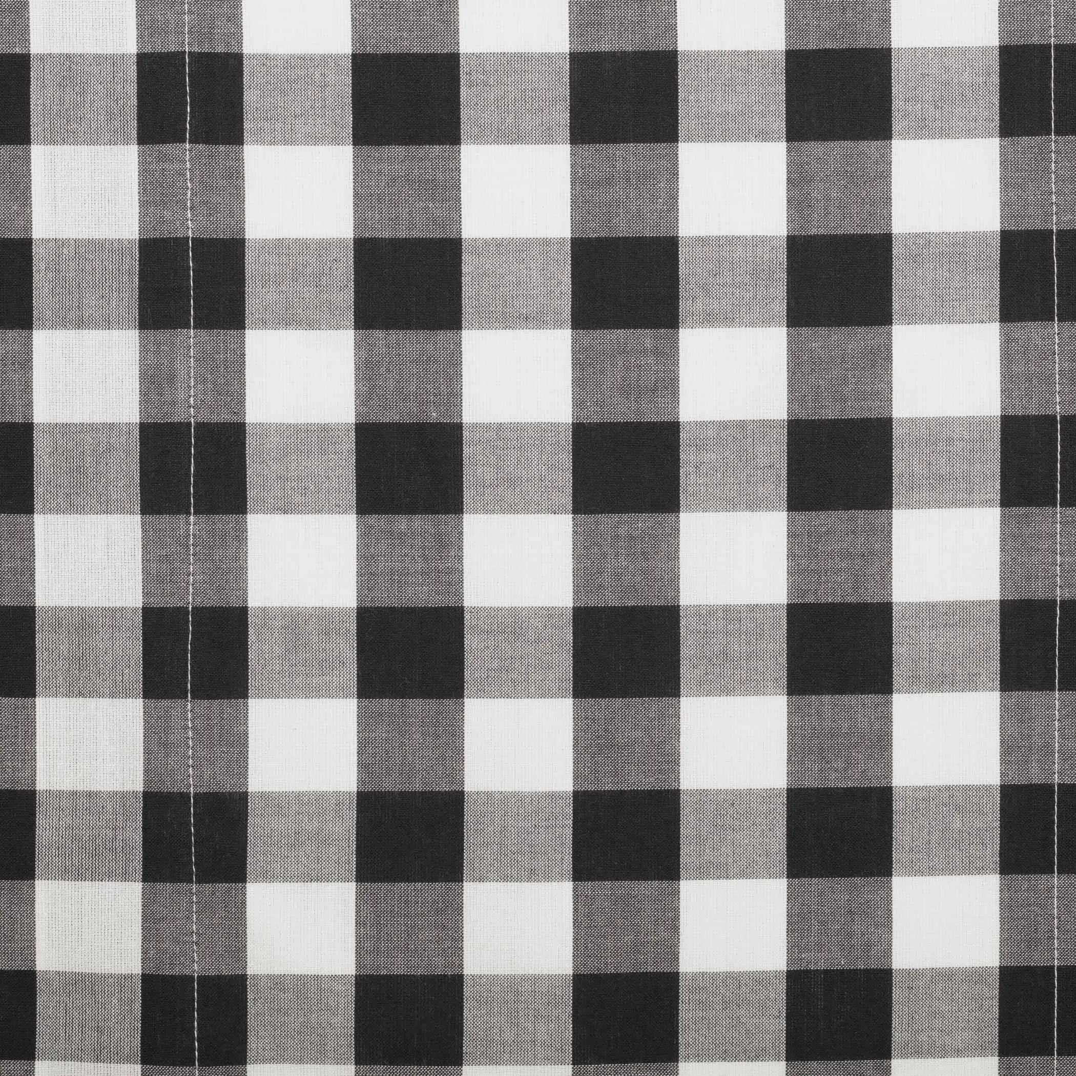 Annie Buffalo Black Check Ruffled Prairie Swag Set of 2 36x36x18