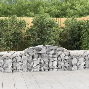 Arched Gabion Baskets 12 pcs 300x50x60/80 cm Galvanised Iron