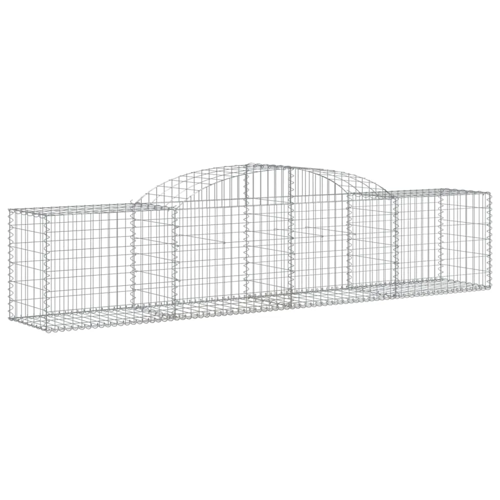 Arched Gabion Baskets 12 pcs 300x50x60/80 cm Galvanised Iron