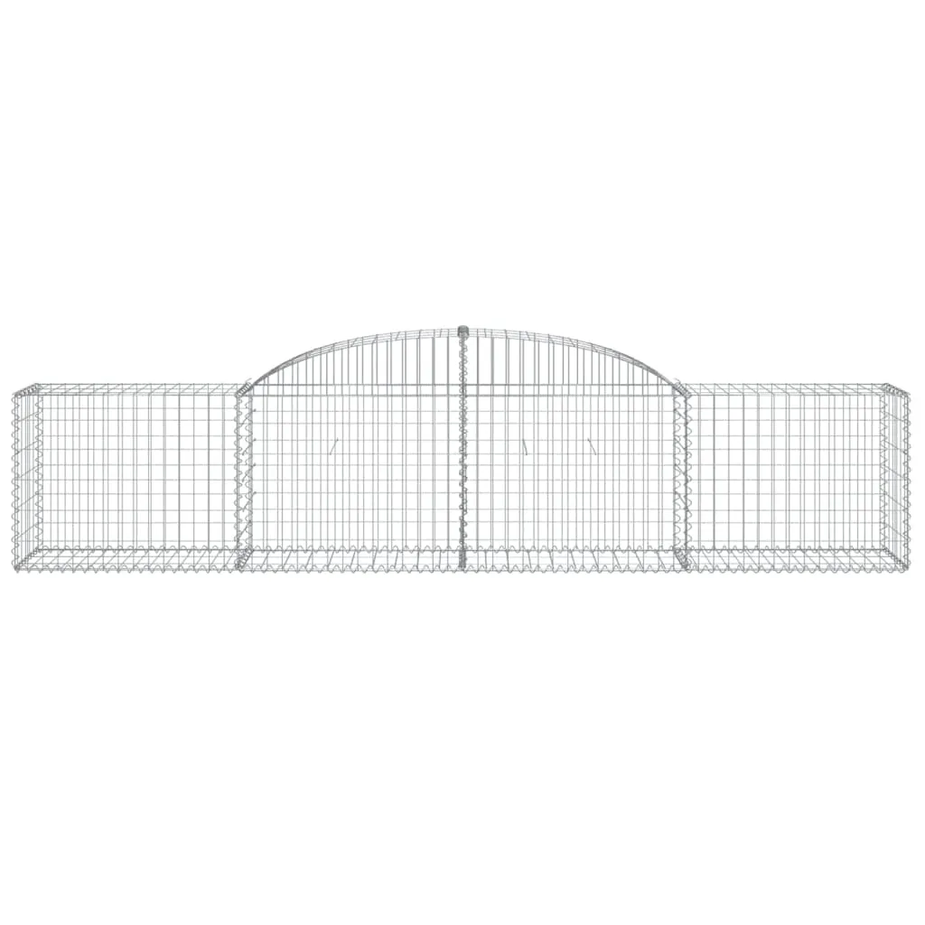 Arched Gabion Baskets 12 pcs 300x50x60/80 cm Galvanised Iron