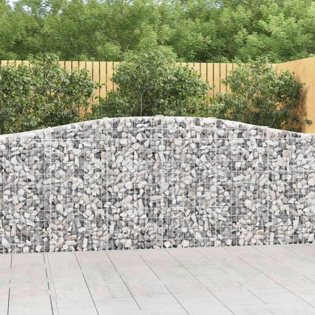 Arched Gabion Baskets 25 pcs 400x30x100/120 cm Galvanised Iron