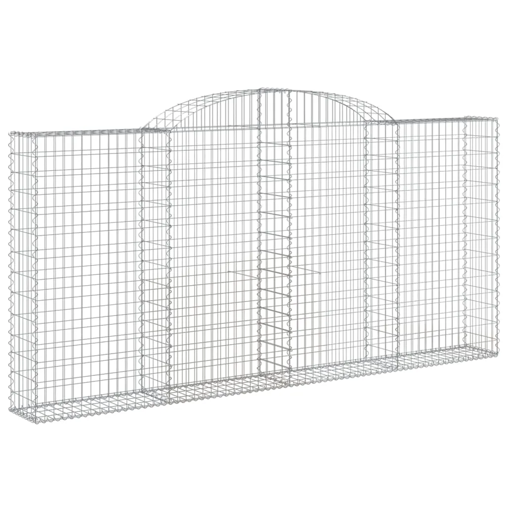 Arched Gabion Baskets 3 pcs 300x30x140/160 cm Galvanised Iron