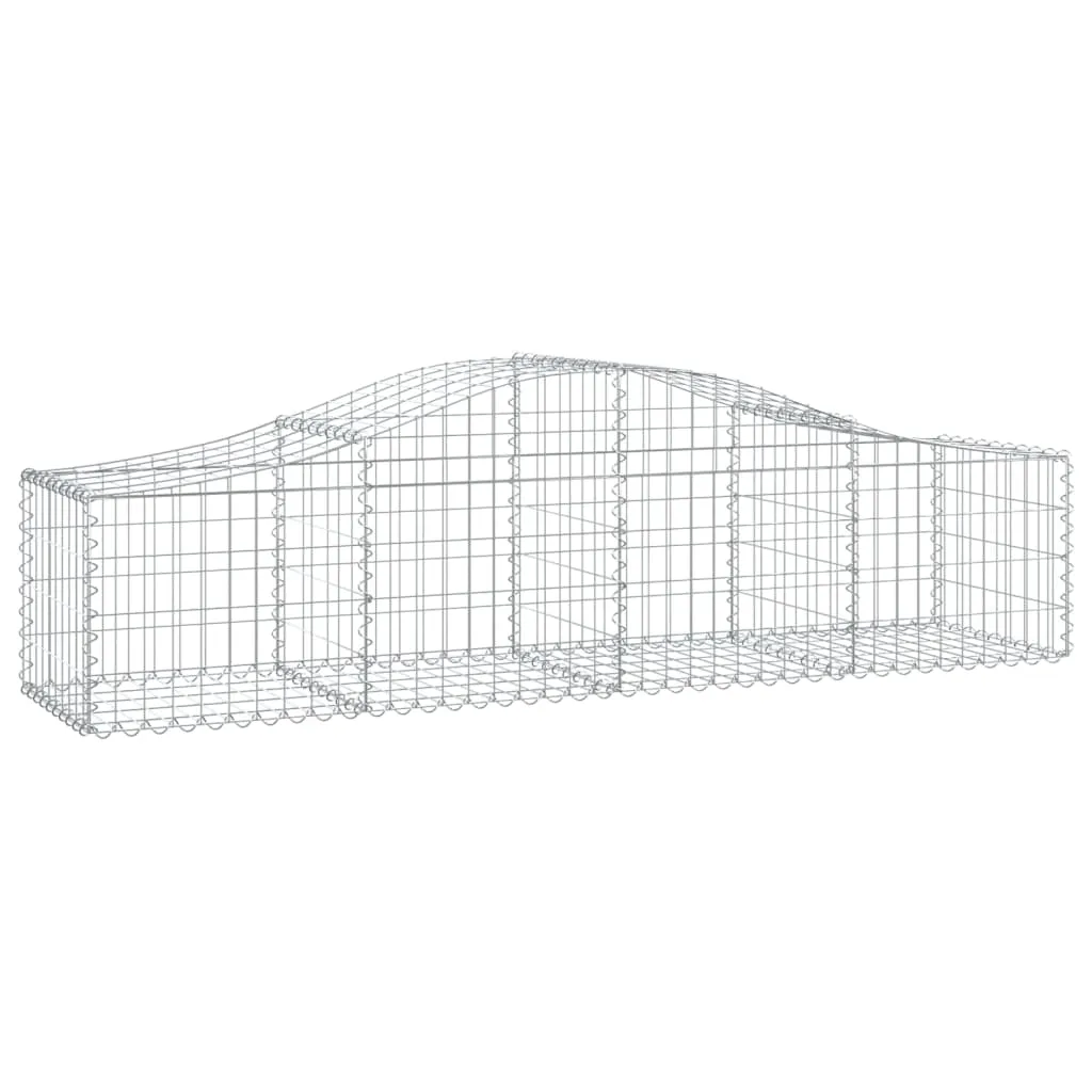 Arched Gabion Baskets 30 pcs 200x50x40/60 cm Galvanised Iron