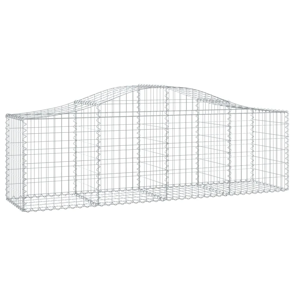 Arched Gabion Baskets 30 pcs 200x50x60/80 cm Galvanised Iron