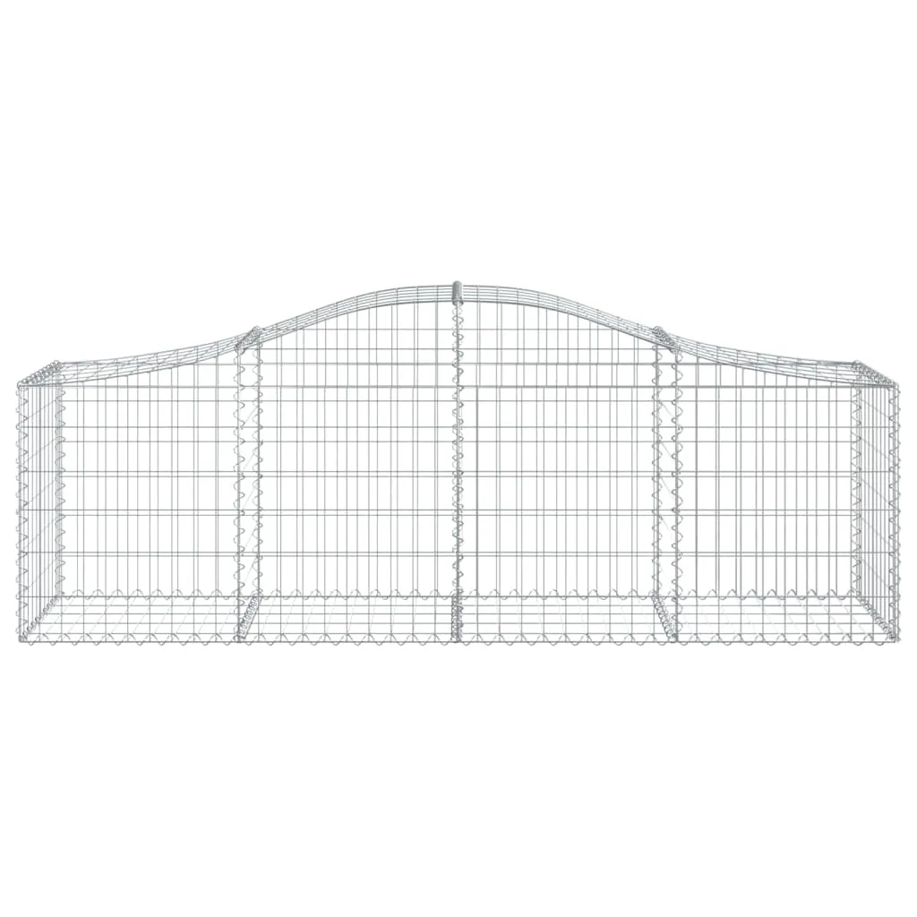 Arched Gabion Baskets 30 pcs 200x50x60/80 cm Galvanised Iron