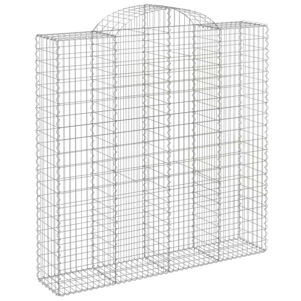 Arched Gabion Baskets 4 pcs 200x50x200/220 cm Galvanised Iron