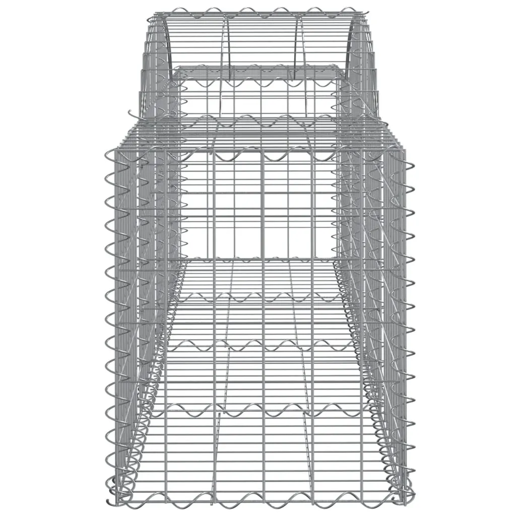 Arched Gabion Baskets 4 pcs 200x50x60/80 cm Galvanised Iron