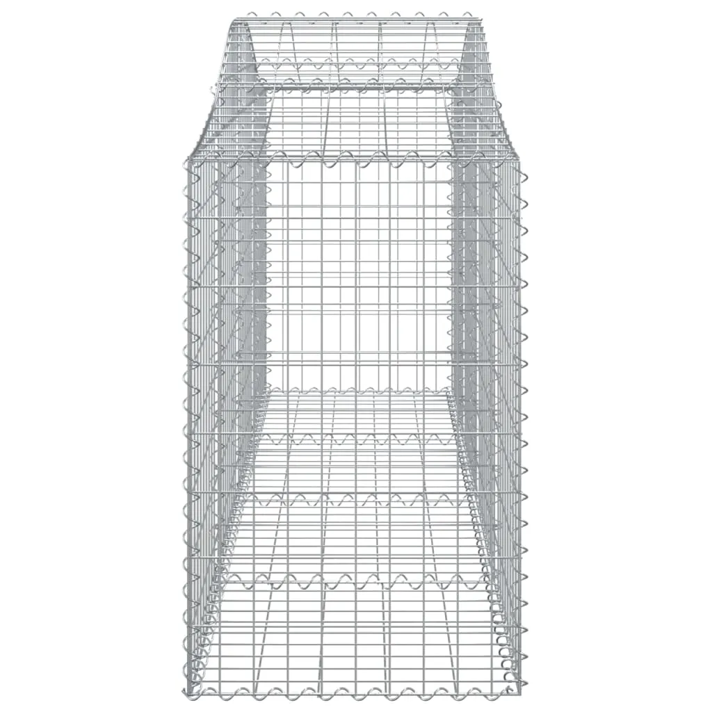 Arched Gabion Baskets 4 pcs 200x50x80/100 cm Galvanised Iron