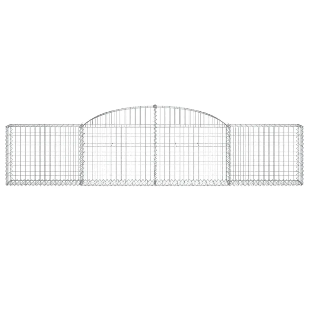 Arched Gabion Baskets 6 pcs 300x30x60/80 cm Galvanised Iron