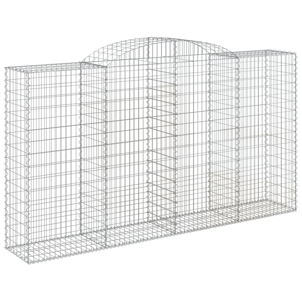 Arched Gabion Baskets 6 pcs 300x50x160/180 cm Galvanised Iron