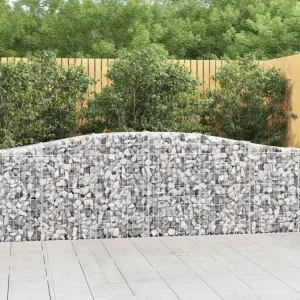 Arched Gabion Baskets 9 pcs 400x30x80/100 cm Galvanised Iron