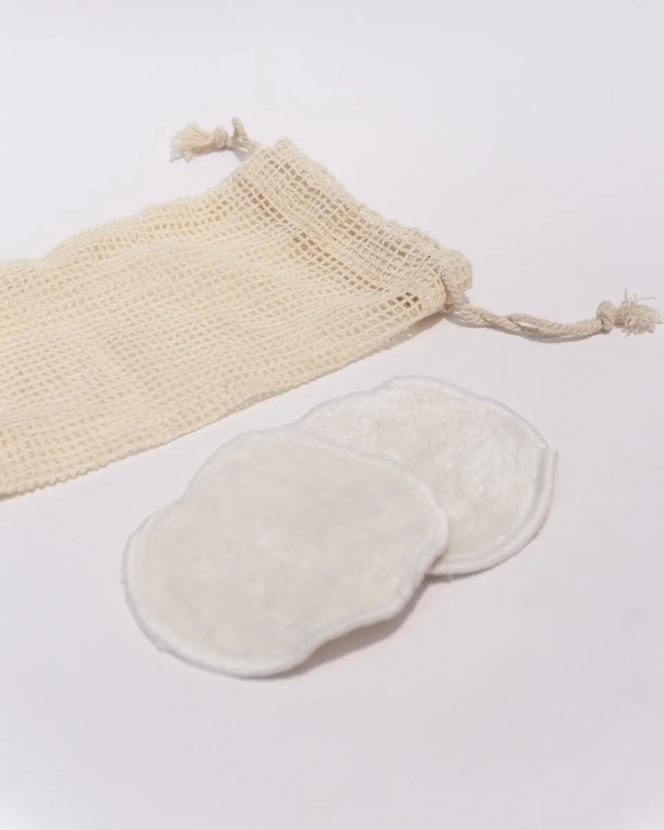 Bamboo Face Wipes And Mesh Bag For Wipes