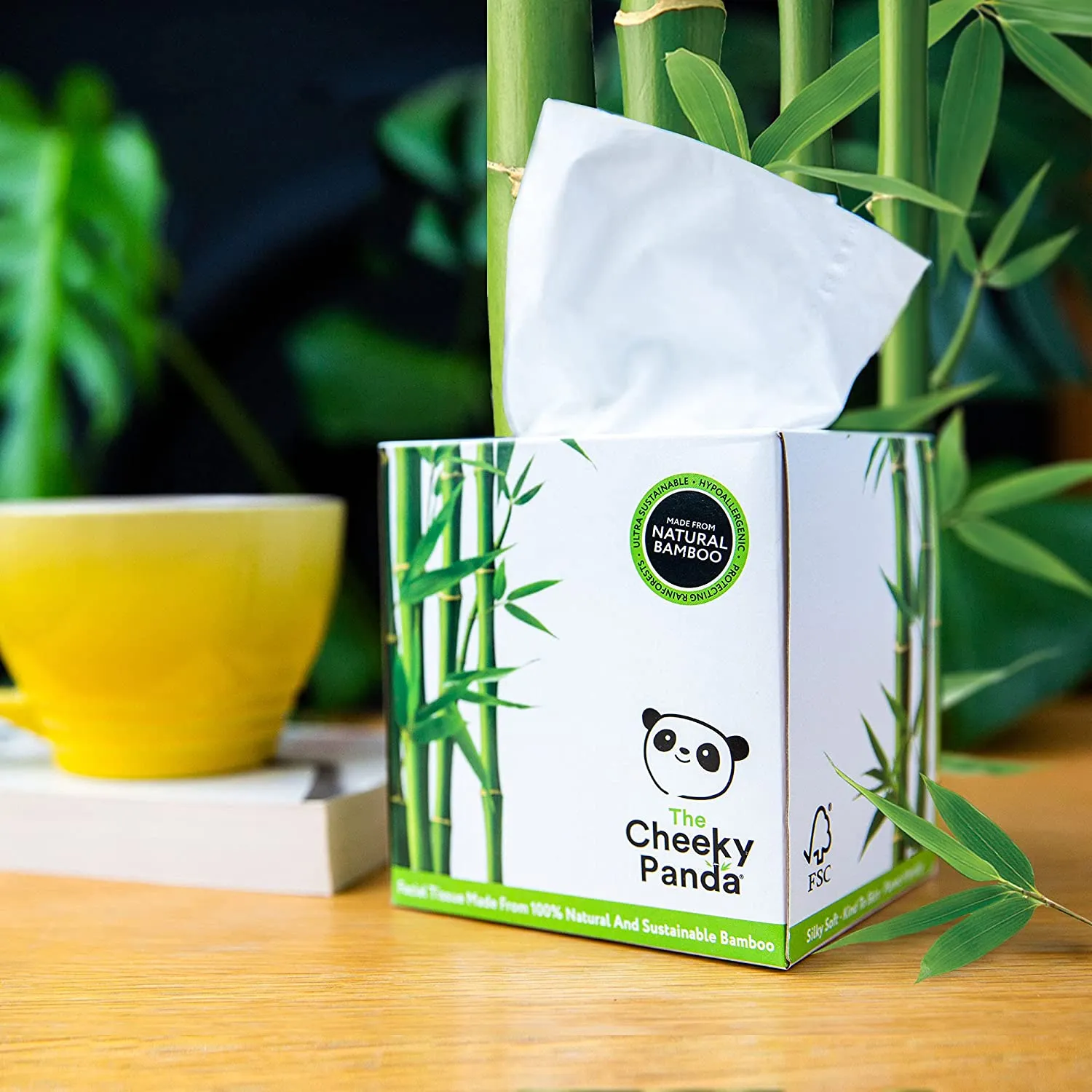 Bamboo Facial Tissues, 12 Box, 56 Tissues per Pack, 3 Ply, Hypoallergenic, Plastic-Free, Eco-Friendly, Super Soft & Sustainable