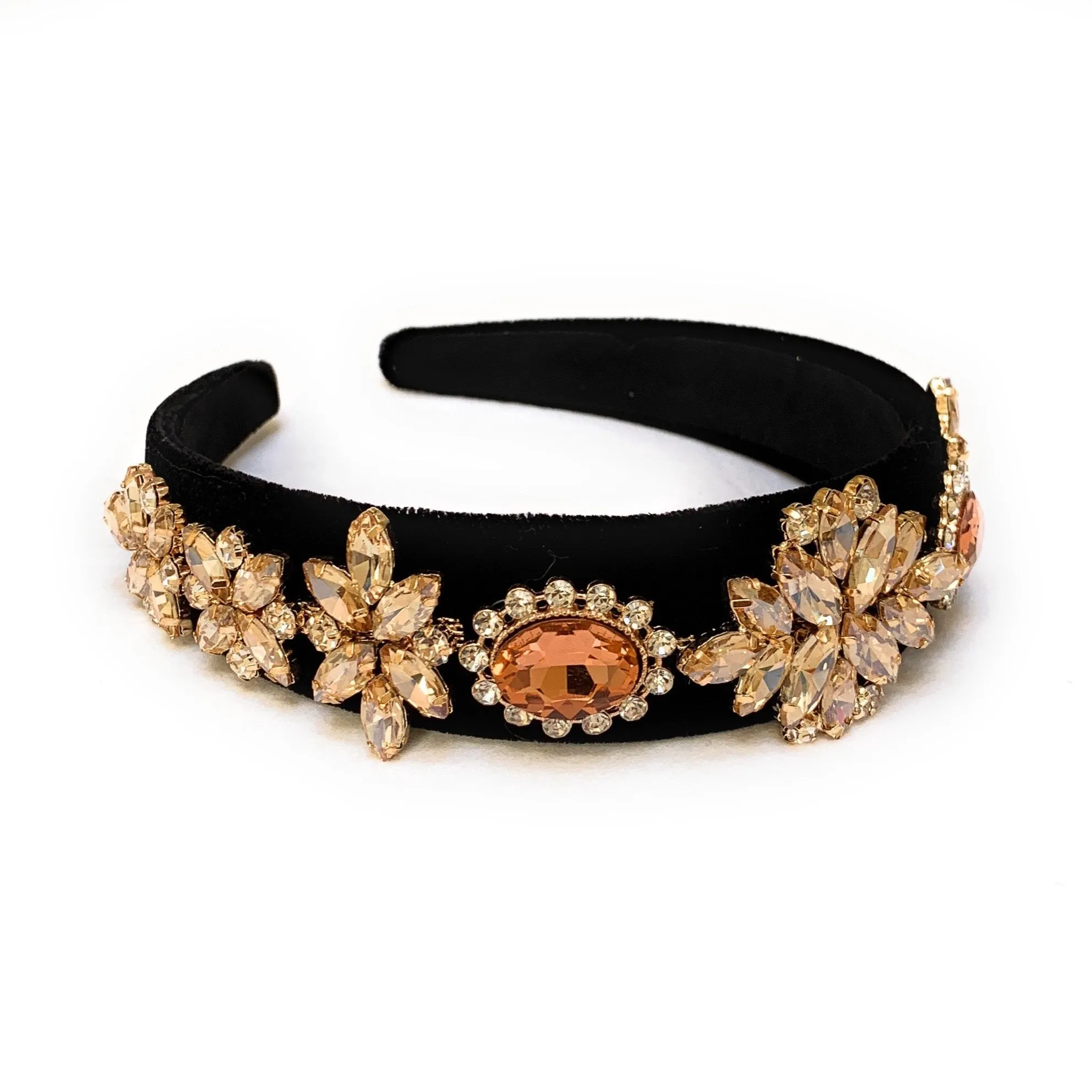 Bella Jeweled Headband (Beige)