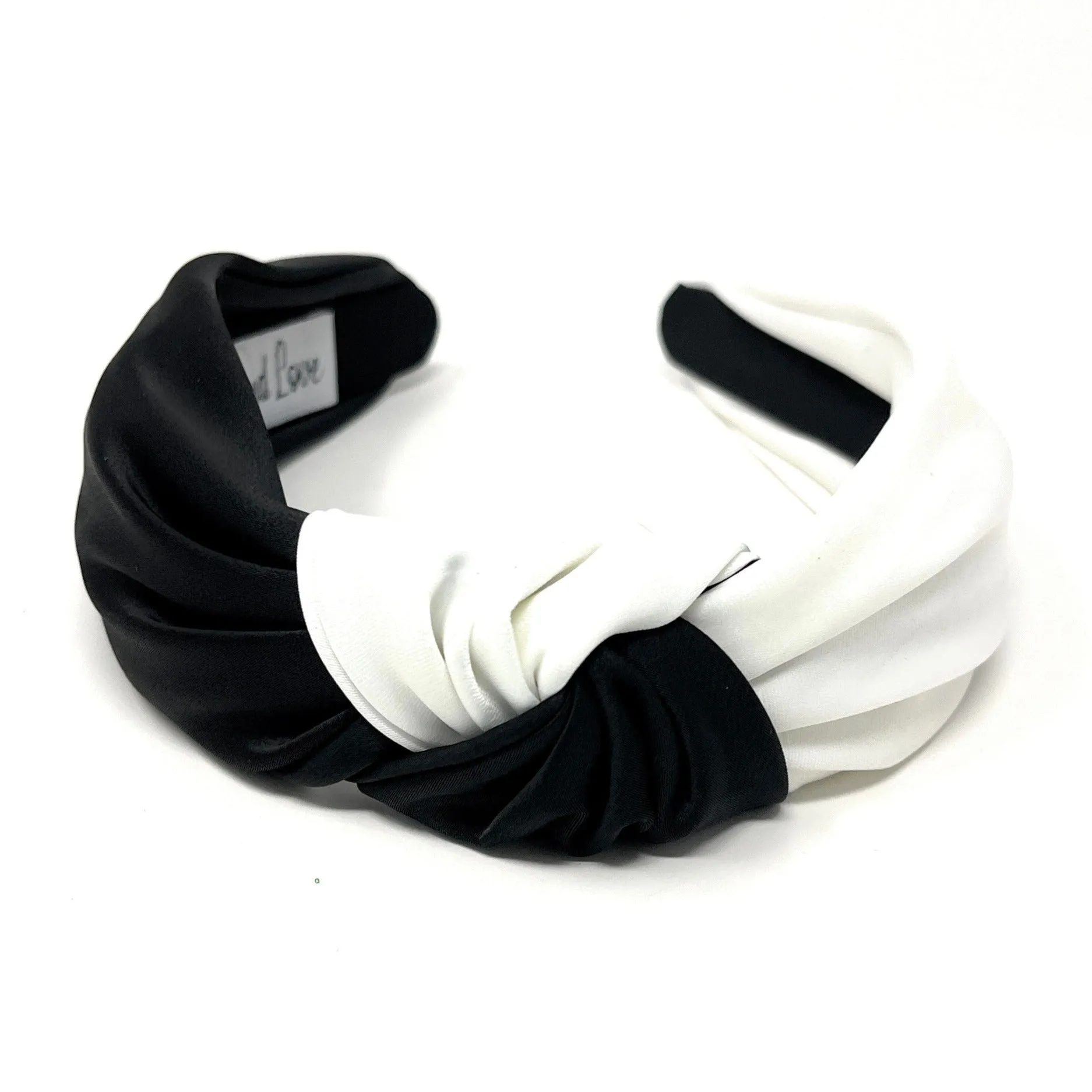 Black White Top Knotted Headband