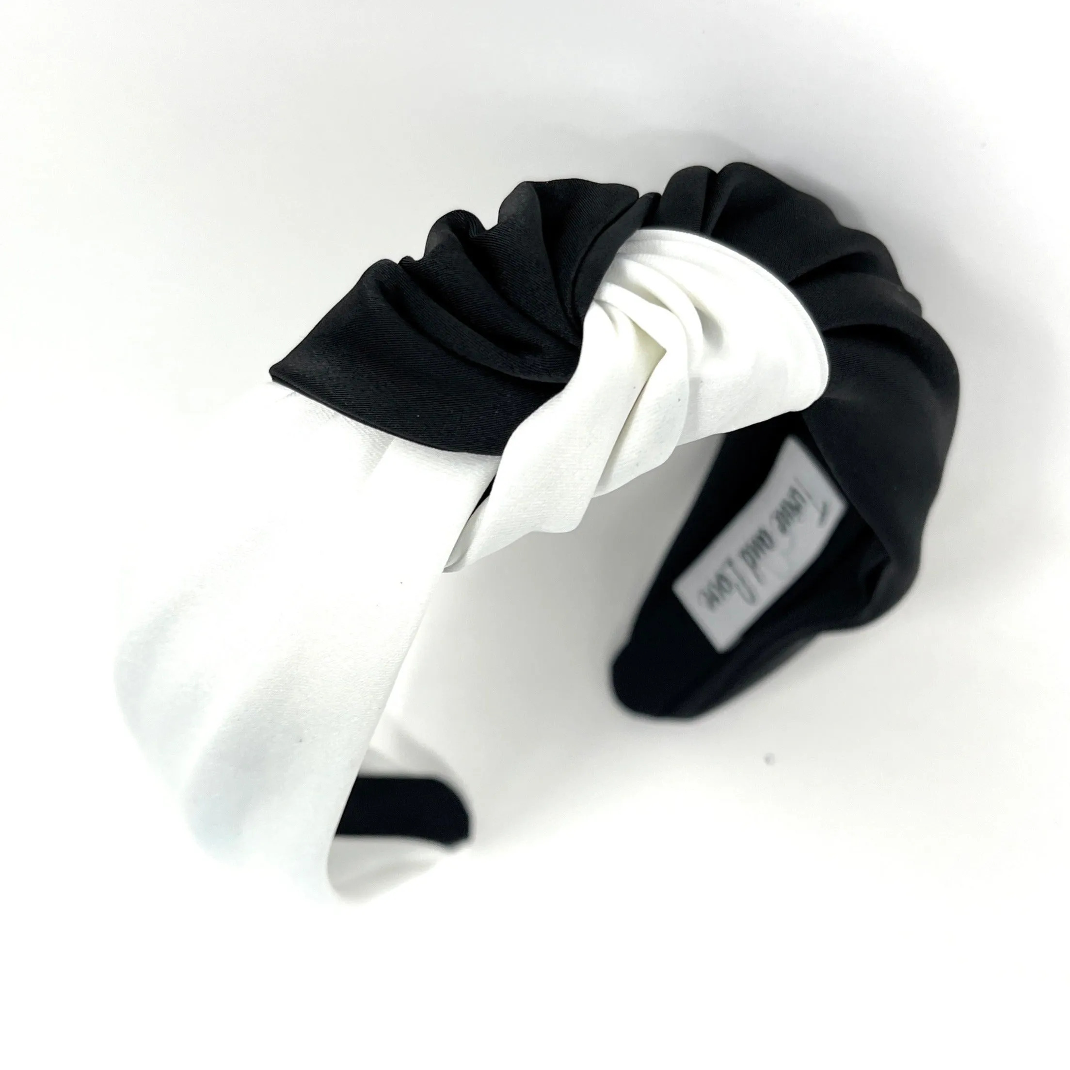 Black White Top Knotted Headband