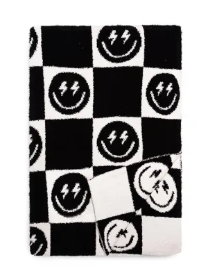 Blanket - Bolt Smile Black White