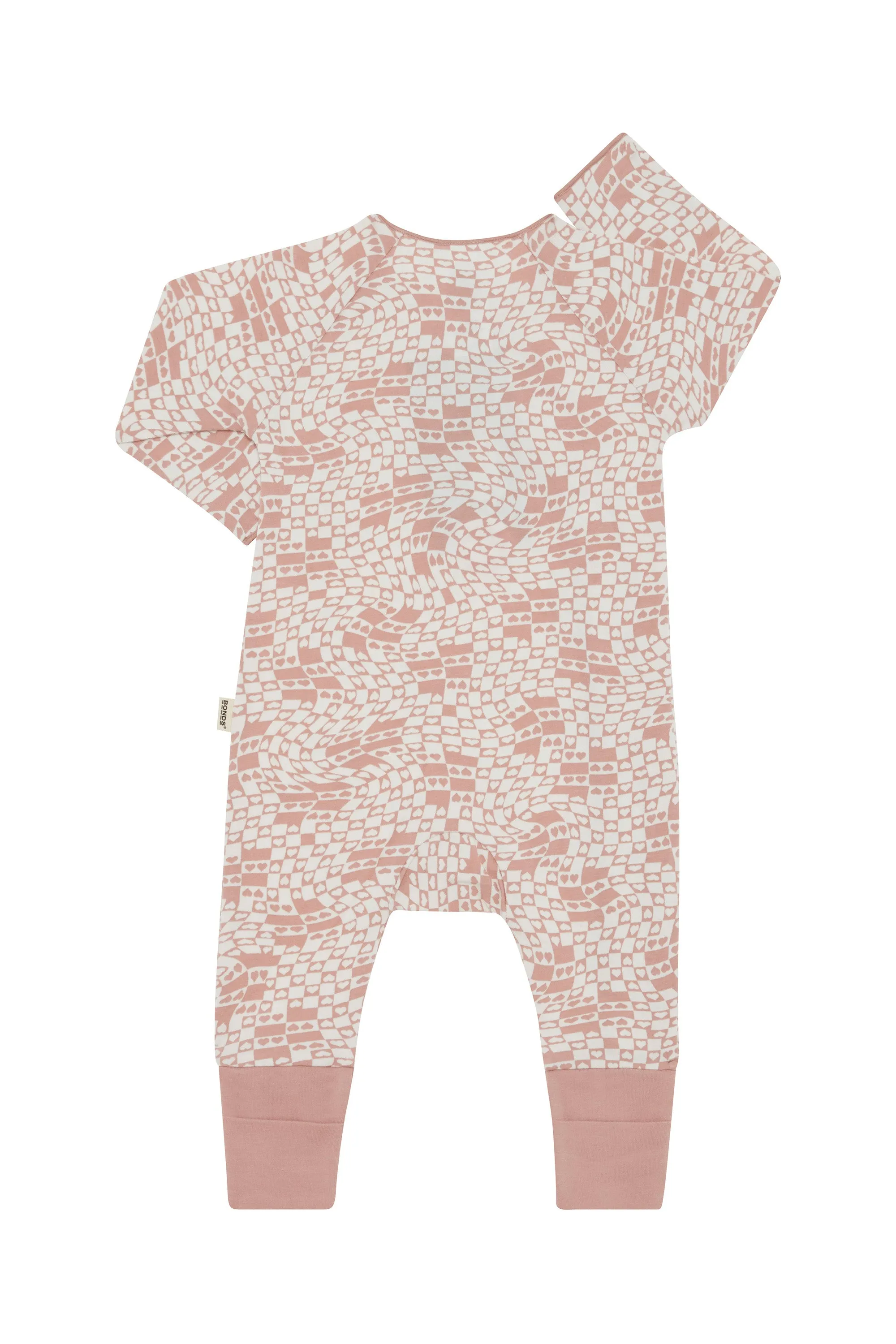 Bonds Cozysuit - Heart Check Sweet Mauve