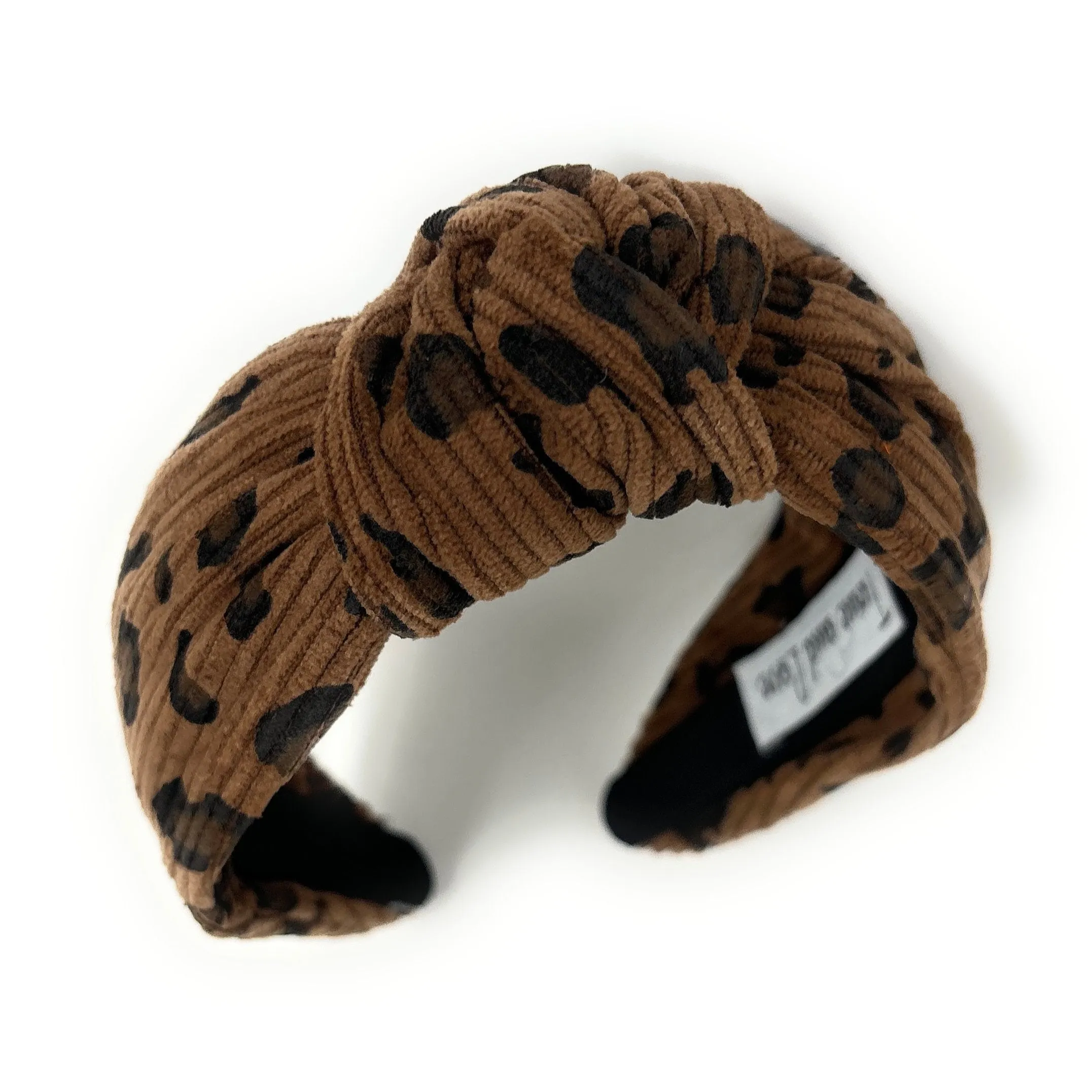 Brown Leopard Print Knot Headband