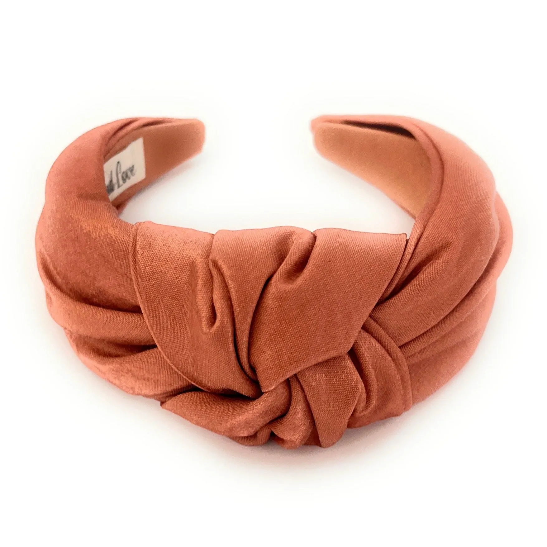 Burnt Orange Wide Shimmer Top Knot Headband