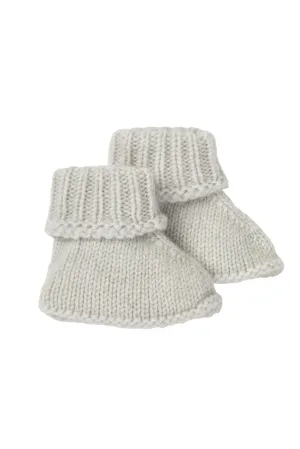 Cashmere Baby Bootees, Misty grey 0-3 Months