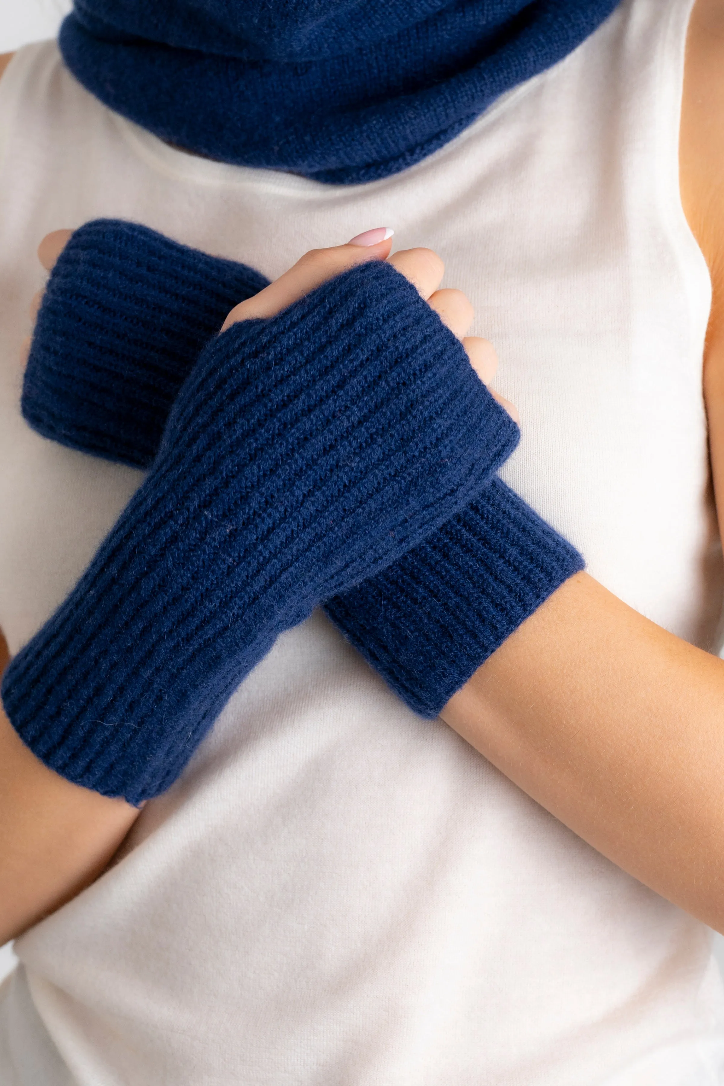 Cashmere Rib Mittens