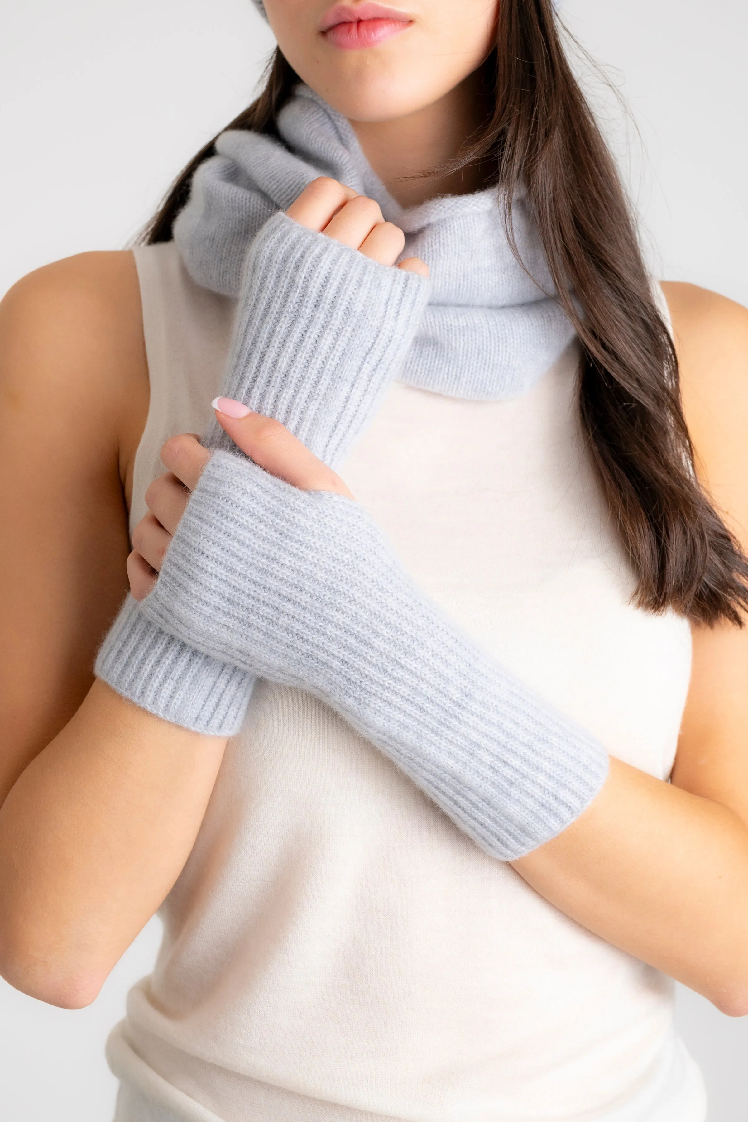 Cashmere Rib Mittens