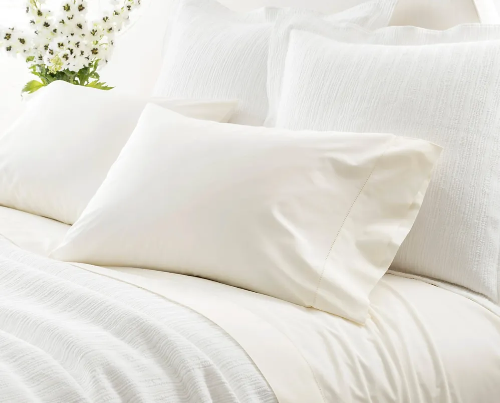 Classic Hemstitch Sheet Set- Ivory- King