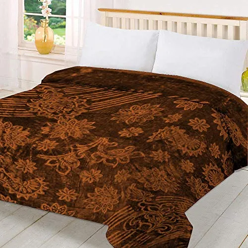 Cloth Fusion Celerrio Mink Double Bed Blanket for Winter-Chocolate Brown