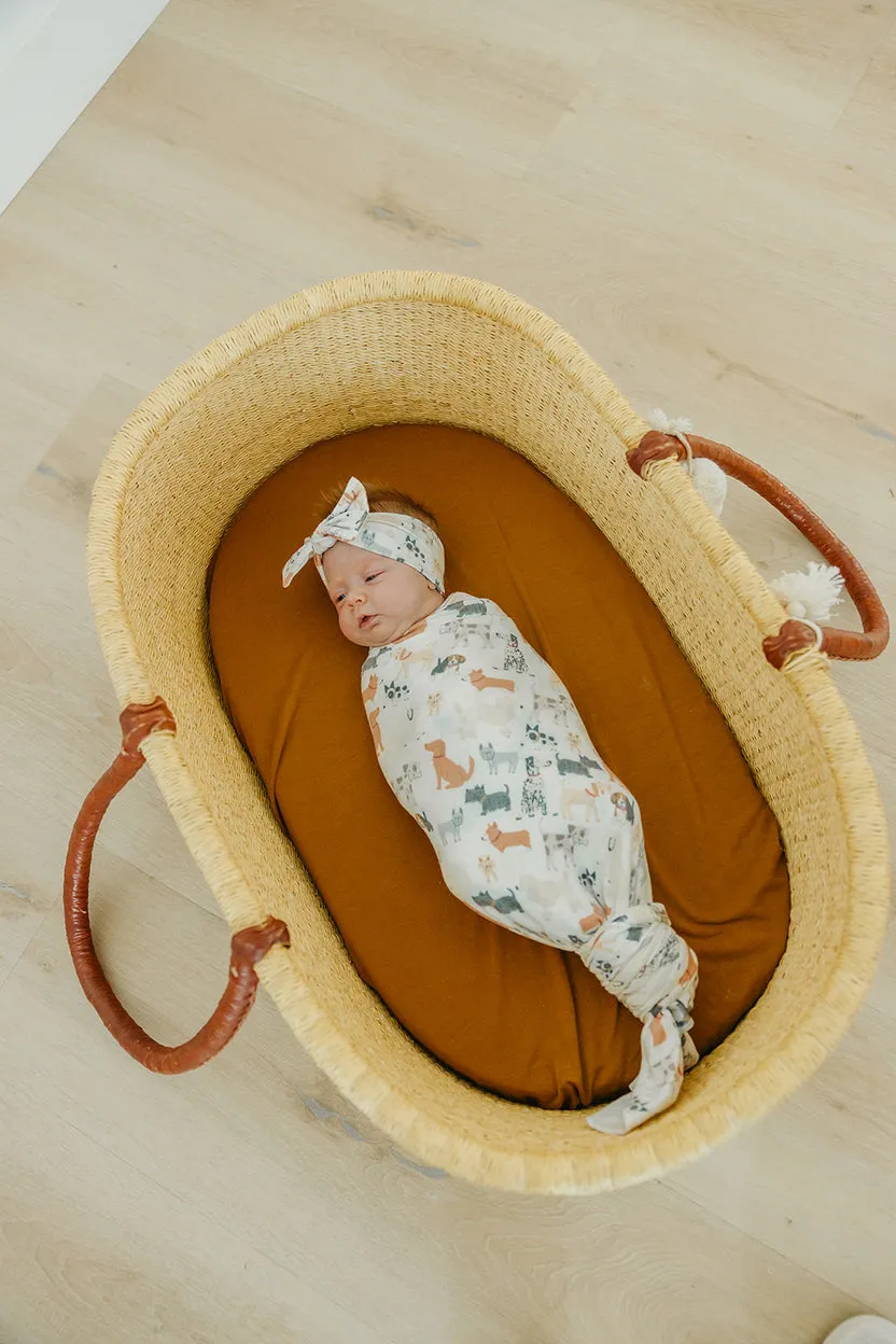 Copper Pearl Knit Swaddle Blanket | Rufus