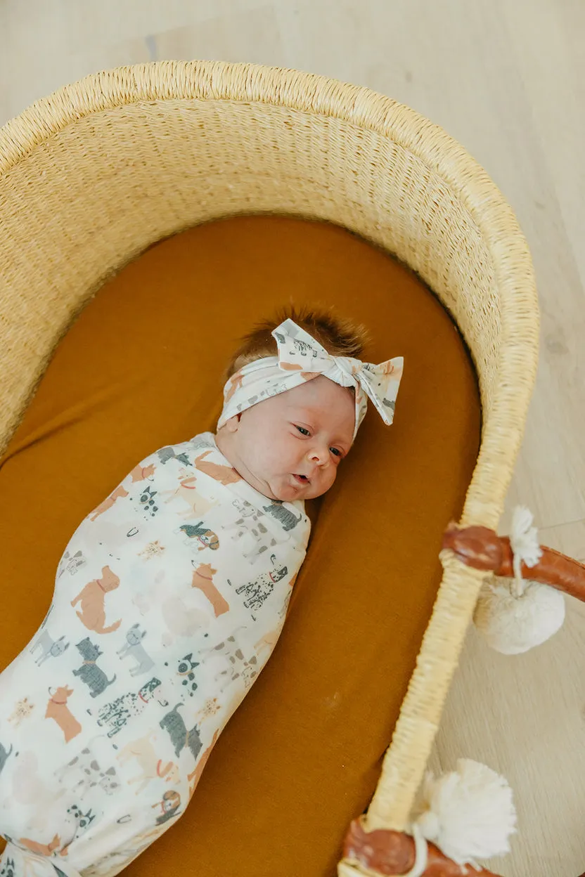 Copper Pearl Knit Swaddle Blanket | Rufus