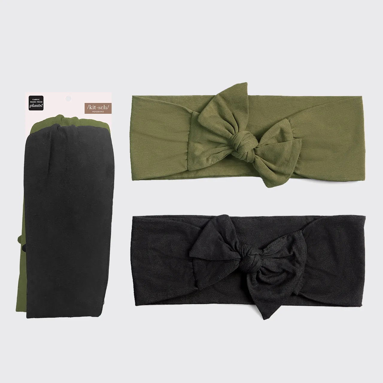 Cotton Adjustable Headband 2pc - Moss