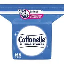 COTTONELLE FLUSHABLE WIPES TRAVEL 14CT - CWT14CT