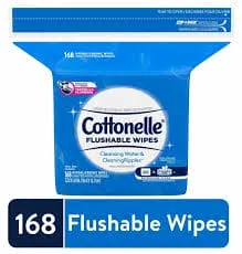 COTTONELLE FLUSHABLE WIPES TRAVEL 14CT - CWT14CT