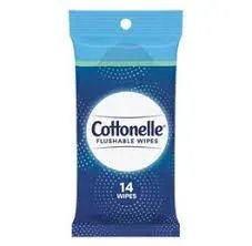 COTTONELLE FLUSHABLE WIPES TRAVEL 14CT - CWT14CT