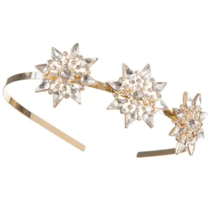 David Tutera™ Gold Metal Bridal Headband with 3 Starburst Embellishments