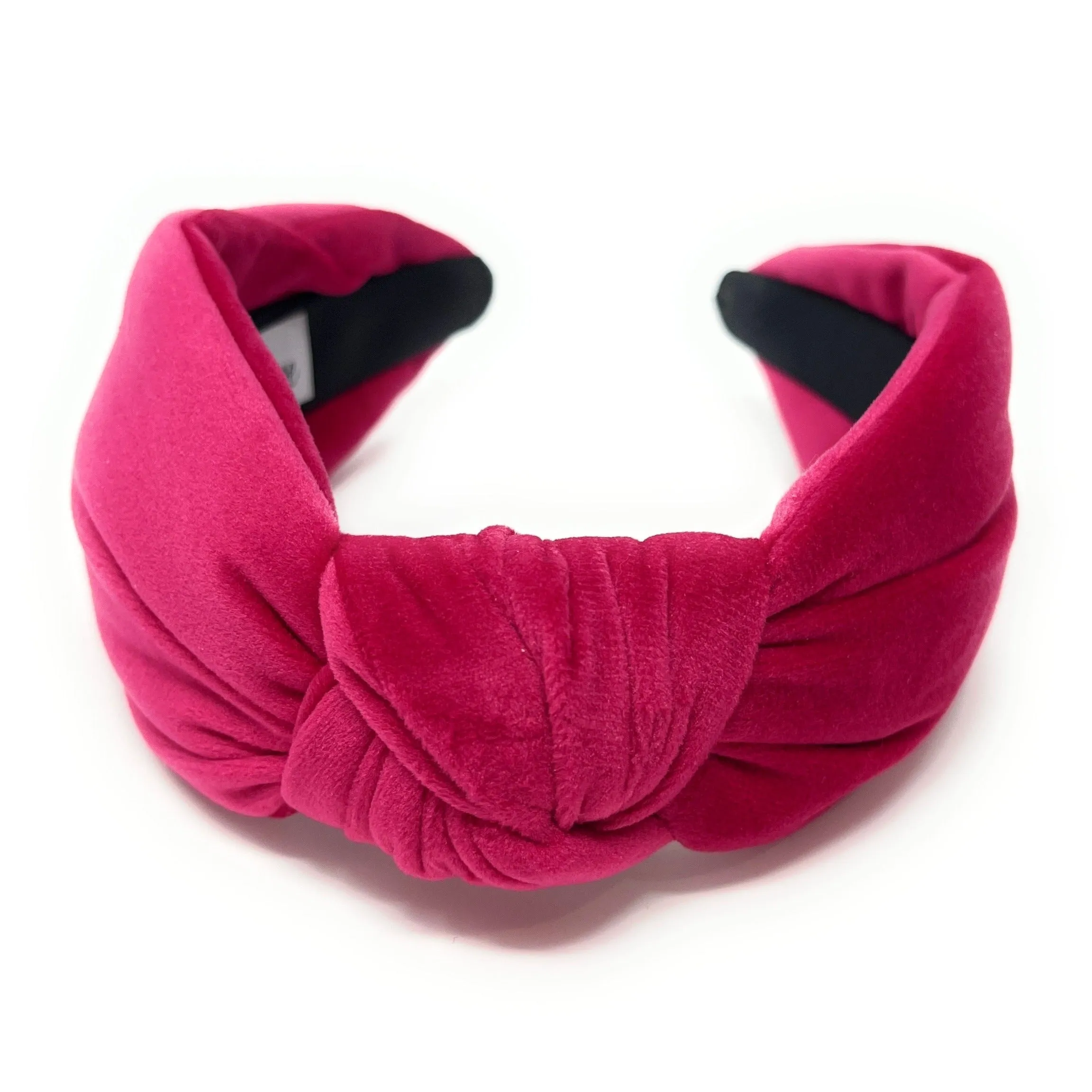 Fuchsia Velour Knot Headband