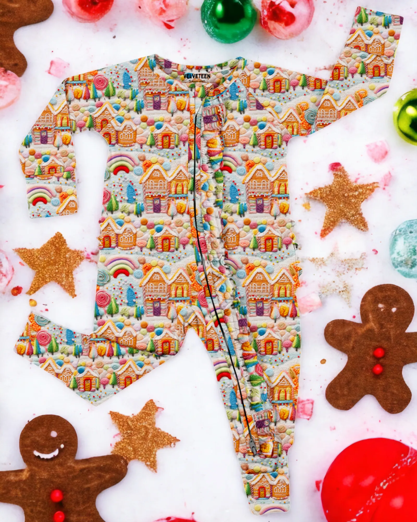 Gingerbread Candyland | Ruffle Bamboo Zippy | Discontinued Style