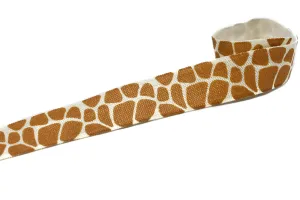 Giraffe Print Fold-Over Elastic 0.63" - 1 Yard