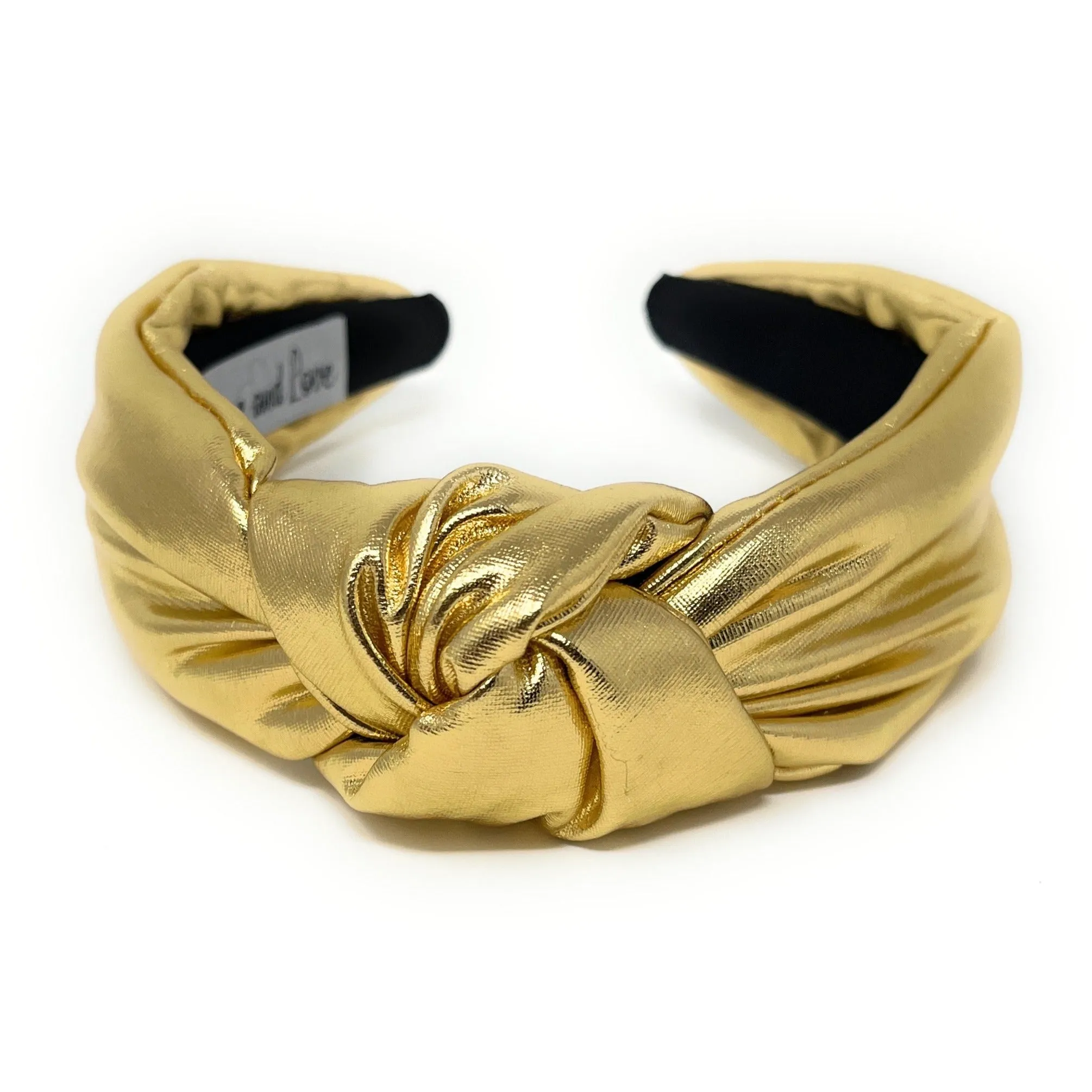 Gold Metallic Knotted Headband