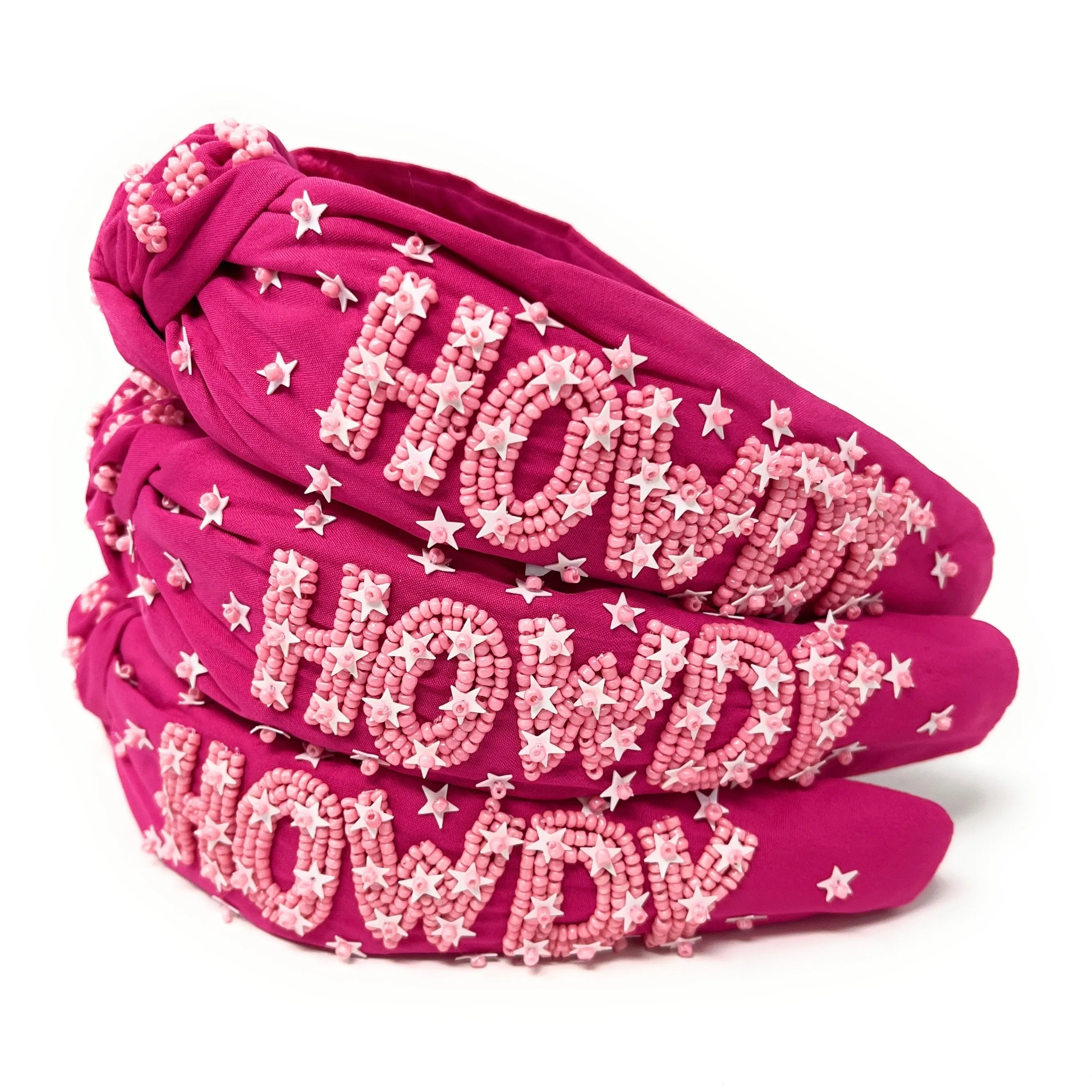 Hand Beaded Howdy Knot Headband