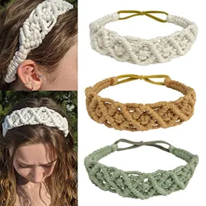 Handmade Knit Crochet Headbands Set of Three