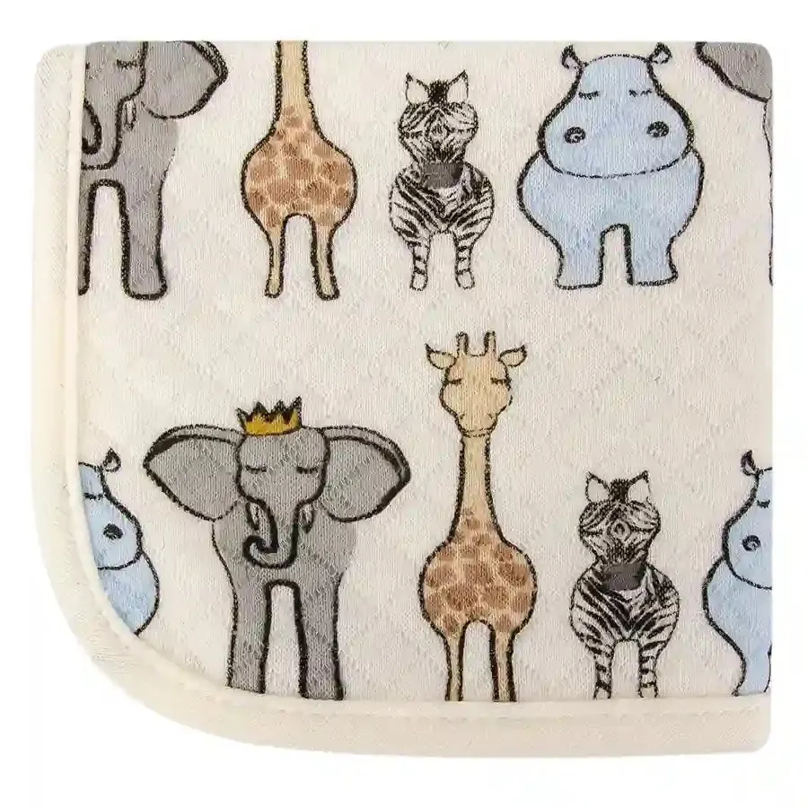 Hudson Baby 6pc Quilted Washcloths - Royal Safari