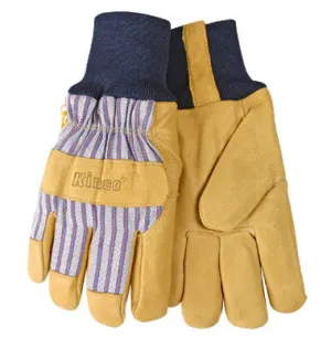 Kinco Lined Grain Pigskin Leather Palm Gloves with Knit Wrist