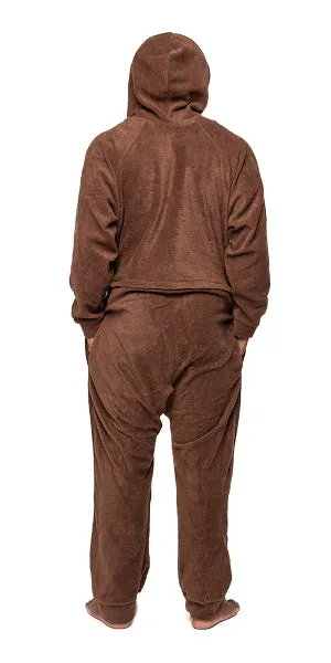 Lay Down Brown Onesie - Detachable Feet