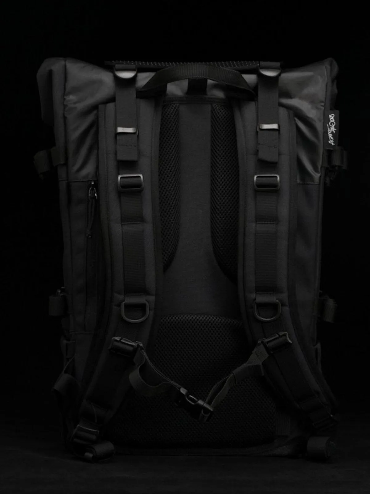 Life Behind Bars The Peloton Eclipse 30-42L Rolltop Backpack Black Reflective